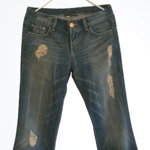 Armani Xchange Women Jean - Low res - S4 Short - Boot Cut - Distressed.